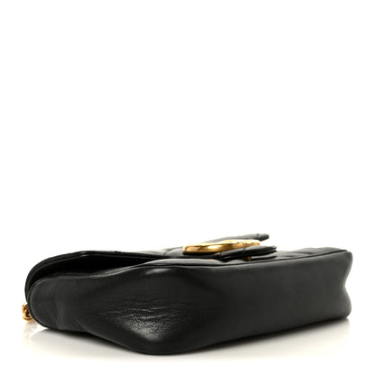 Gucci Calfskin Matelasse Super Mini GG Marmont Shoulder Bag Black 4 of 10
