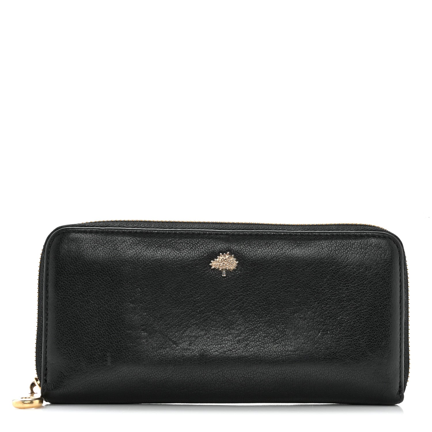Mulberry Shiny Goatskin Tree Zip Around Wallet Black 1 of 11