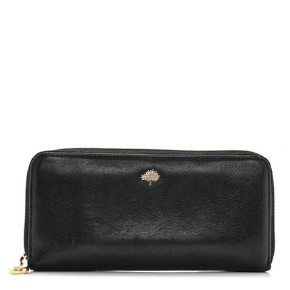 Mulberry Shiny Goatskin Tree Zip Around Wallet Black 1 of 11