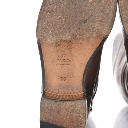 Gucci Calfskin Horsebit Tall Boots 37 Brown 8 of 12