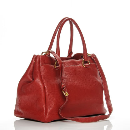 Prada Vitello Daino Tote Rosso 3 of 7