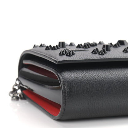 Christian Louboutin Calfskin Spikes Loubinthesky Paloma Clutch Black 5 of 9