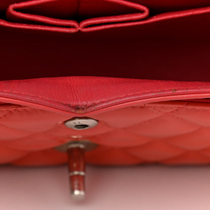 Chanel Patent Calfskin Quilted Medium Double Flap Red 12 of 17