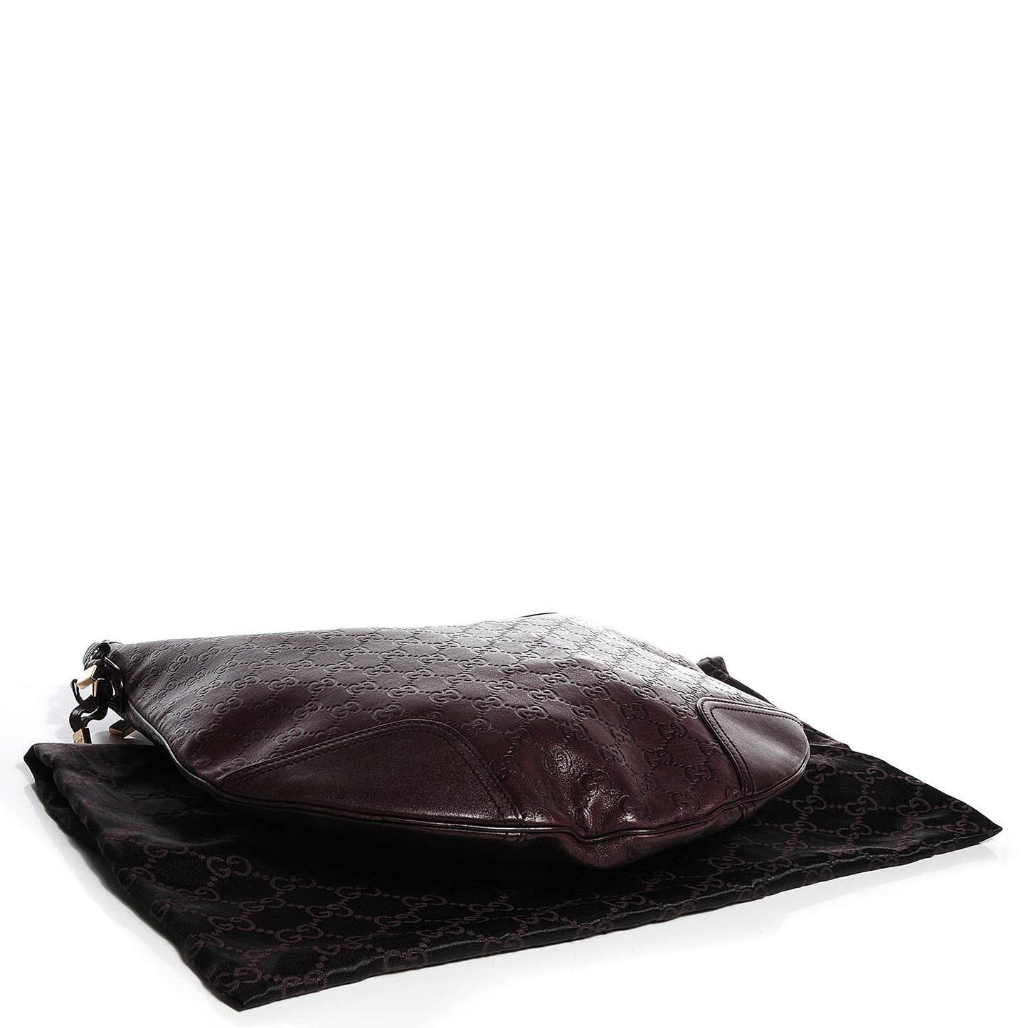 Guccissima Large Princy Hobo Dark Brown