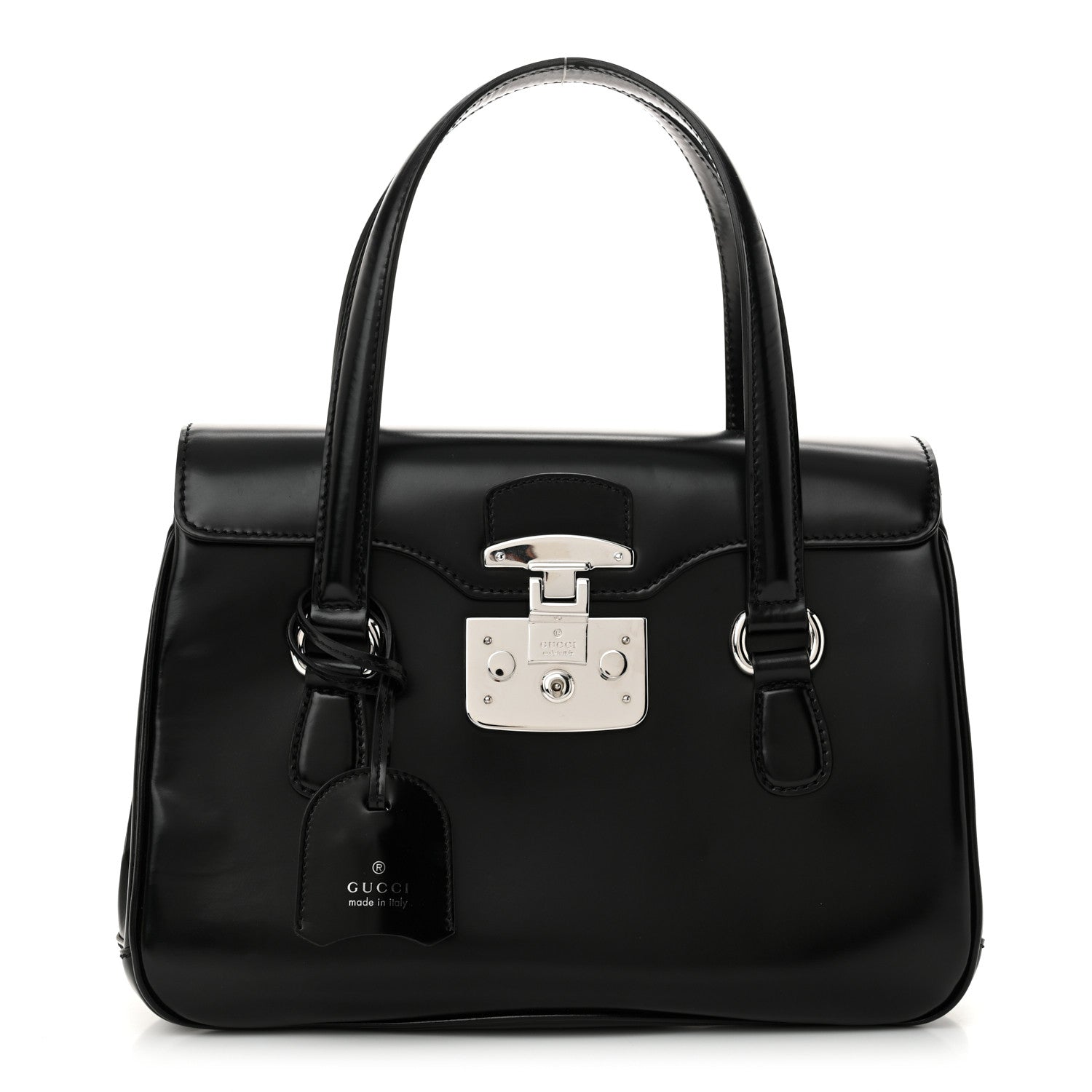 Gucci Regent Calfskin Medium Lady Lock Satchel Black 1 of 12