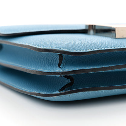 Hermes Epsom Enamel Constance 18 Bleu du Nord Rouge 9 of 11