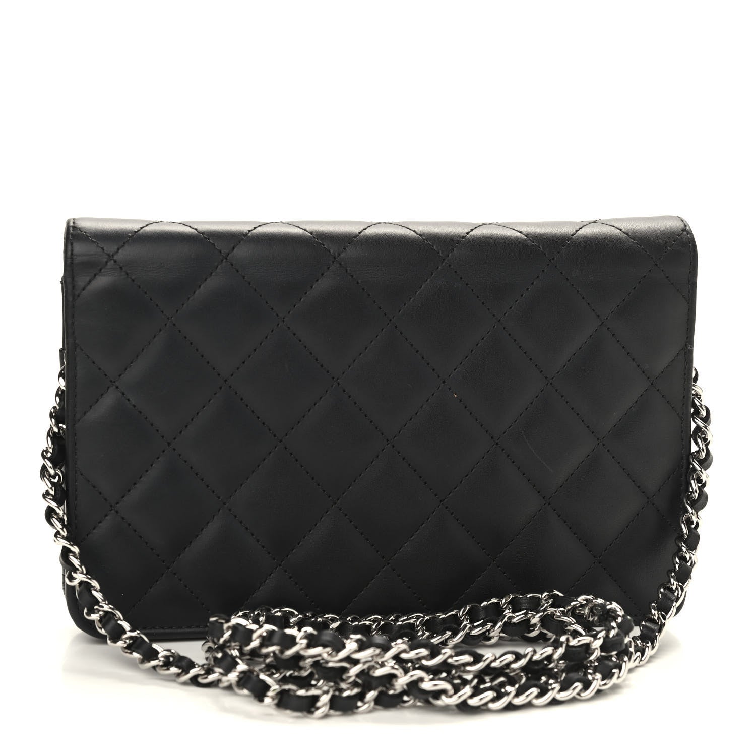 Chanel Calfskin Quilted Cambon Wallet On Chain WOC Black 3 of 10