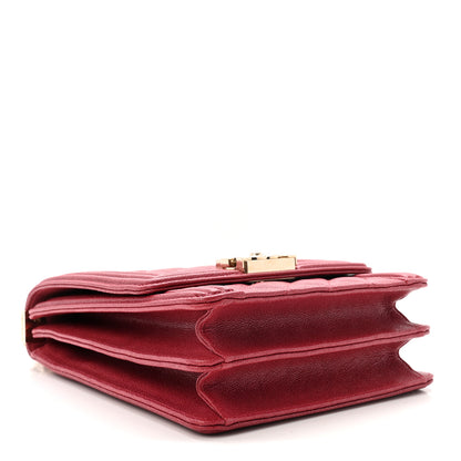 Chanel Caviar Quilted North South Boy Flap Red 4 of 10