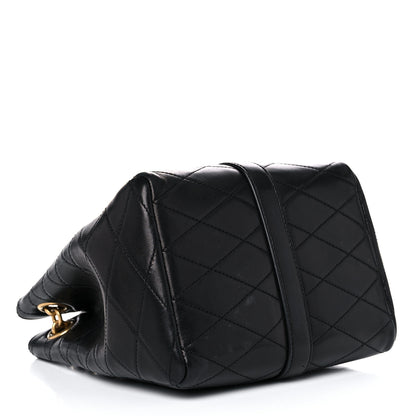 Saint Laurent Lambskin Quilted Mini Le Maillon Bucket Bag Black 4 of 12