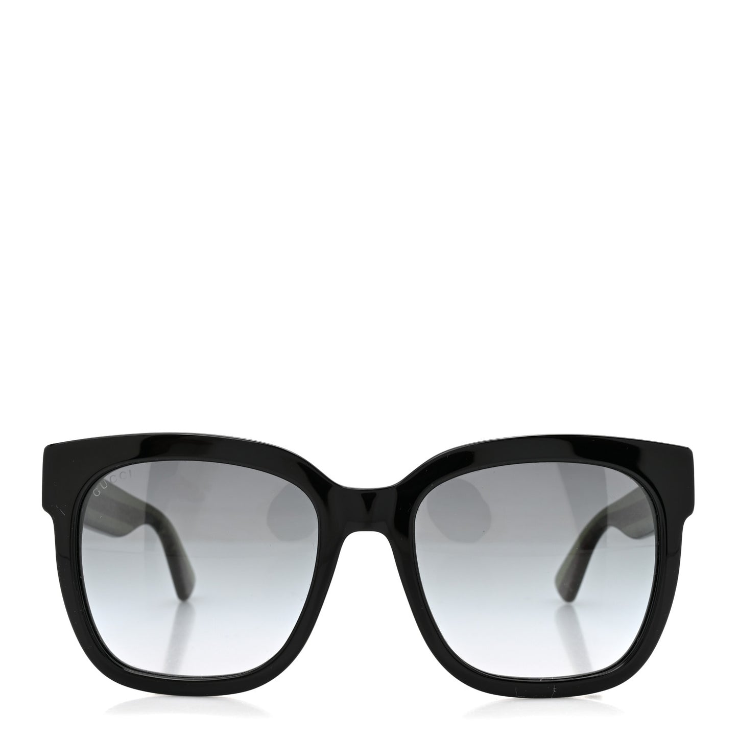 Acetate Square Frame Web Glitter Sunglasses GG0034SN Black Green