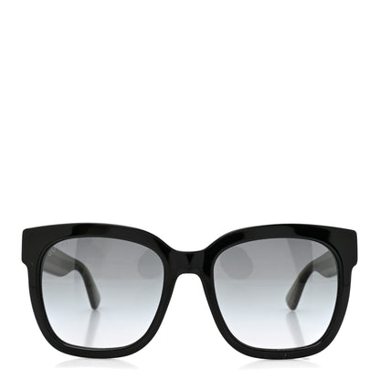 Gucci Acetate Square Frame Web Glitter Sunglasses GG0034SN Black Green 2 of 8