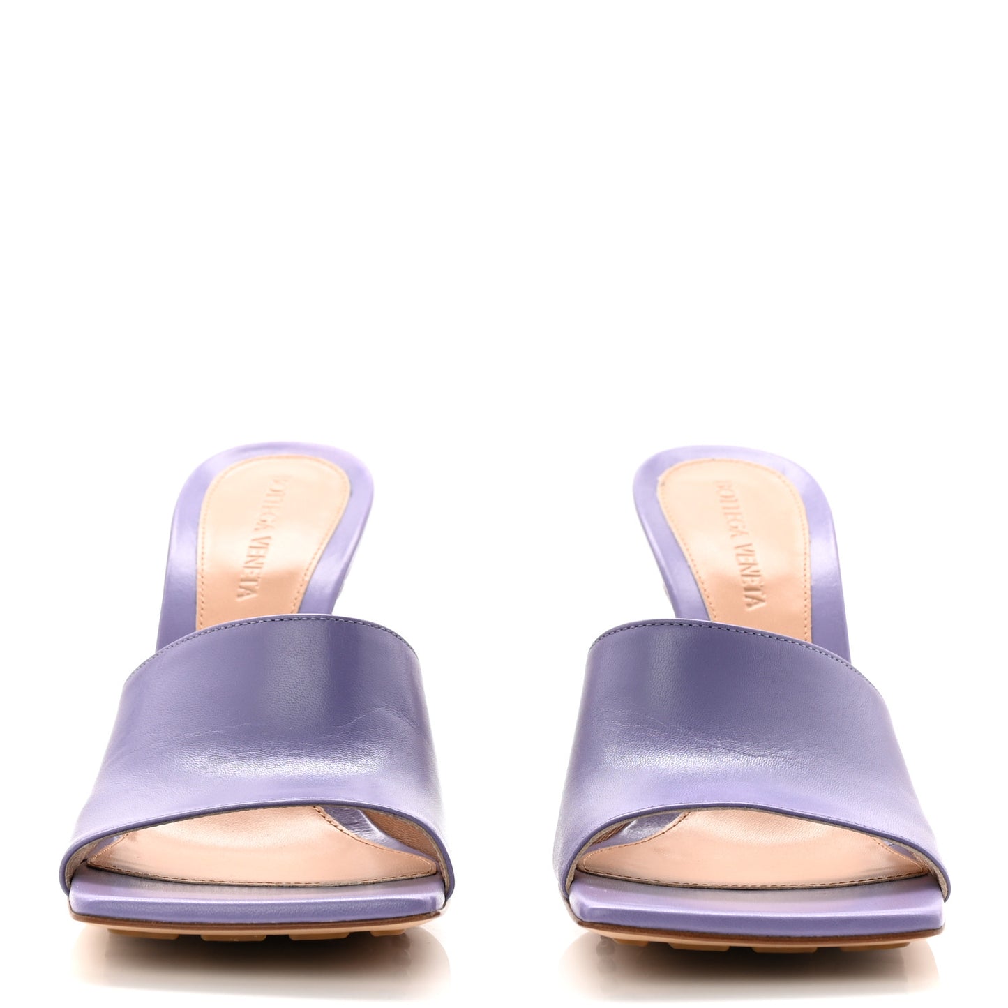 Lambskin Stretch Mule Sandals 37.5 Lavender