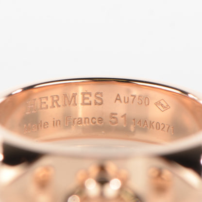 Hermes 18K Rose Gold PM Collier De Chien Ring 51 5.75 5 of 5