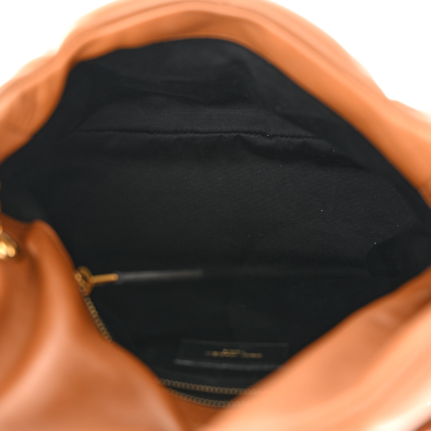Saint Laurent Lambskin Quilted Small Loulou Puffer Monogram Chain Satchel Dark Honey 5 of 10