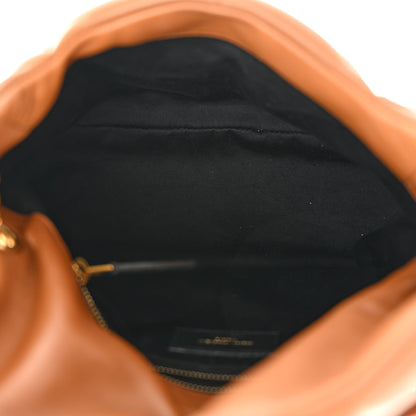 Saint Laurent Lambskin Quilted Small Loulou Puffer Monogram Chain Satchel Dark Honey 5 of 10