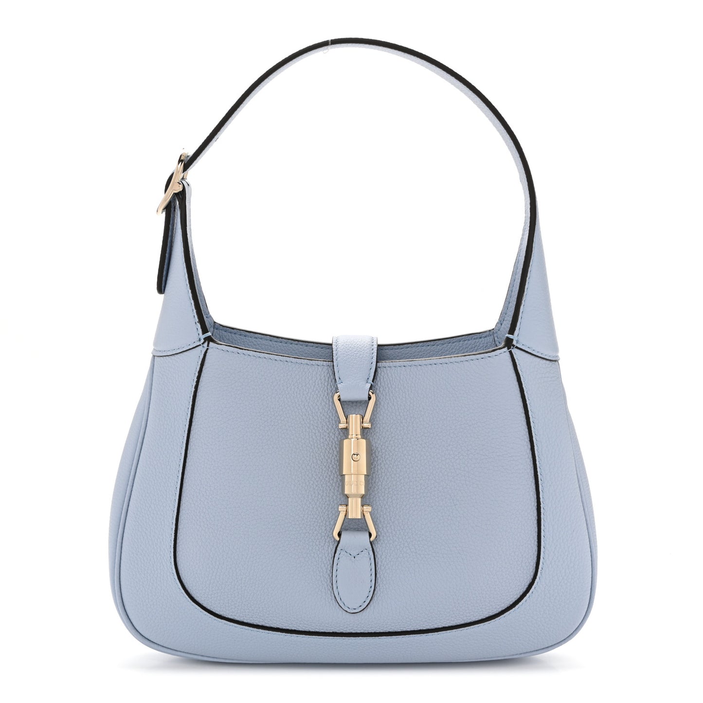 Grained Calfskin Web Medium Jackie 1961 Hobo Light Blue