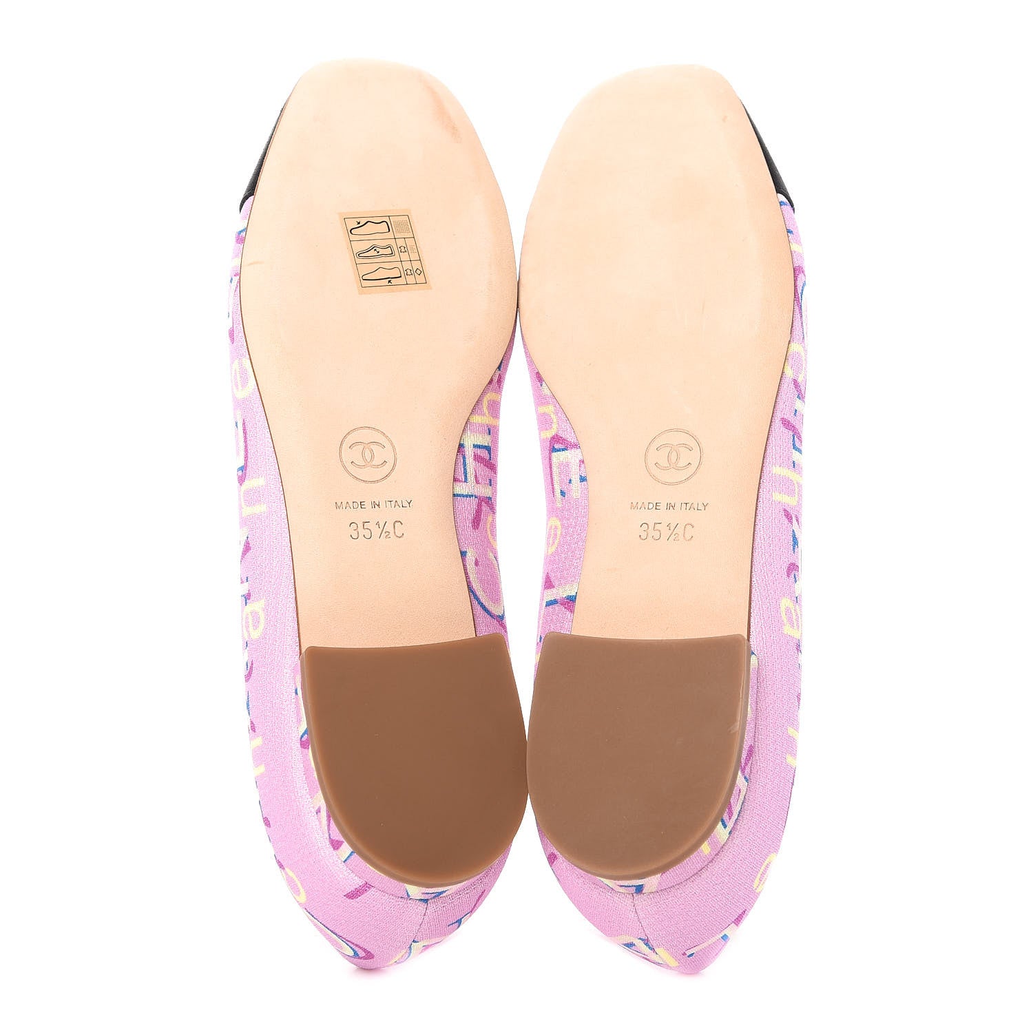Chanel Fabric Grossgrain CC Flats 35.5 Pink Black 6 of 11