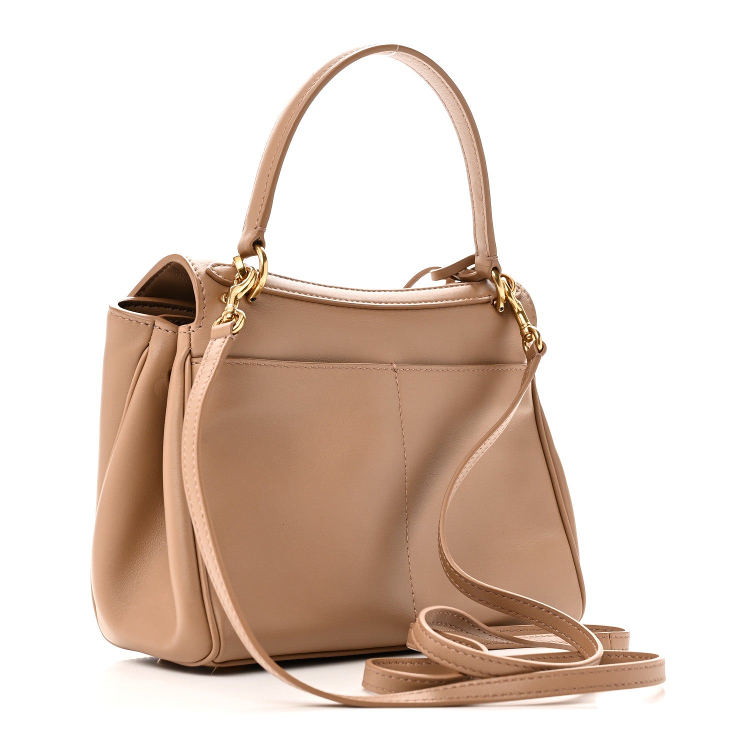 Balenciaga Natural Smooth Calfskin Mini Rodeo Top Handle Handbag Latte 3 of 9