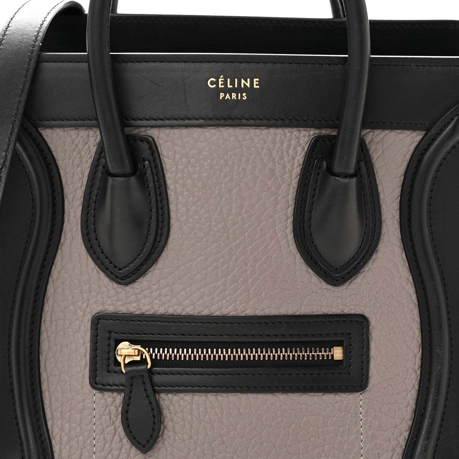 Celine Bullhide Calfskin Nubuck Nano Tri-Color Luggage Ruby 7 of 12