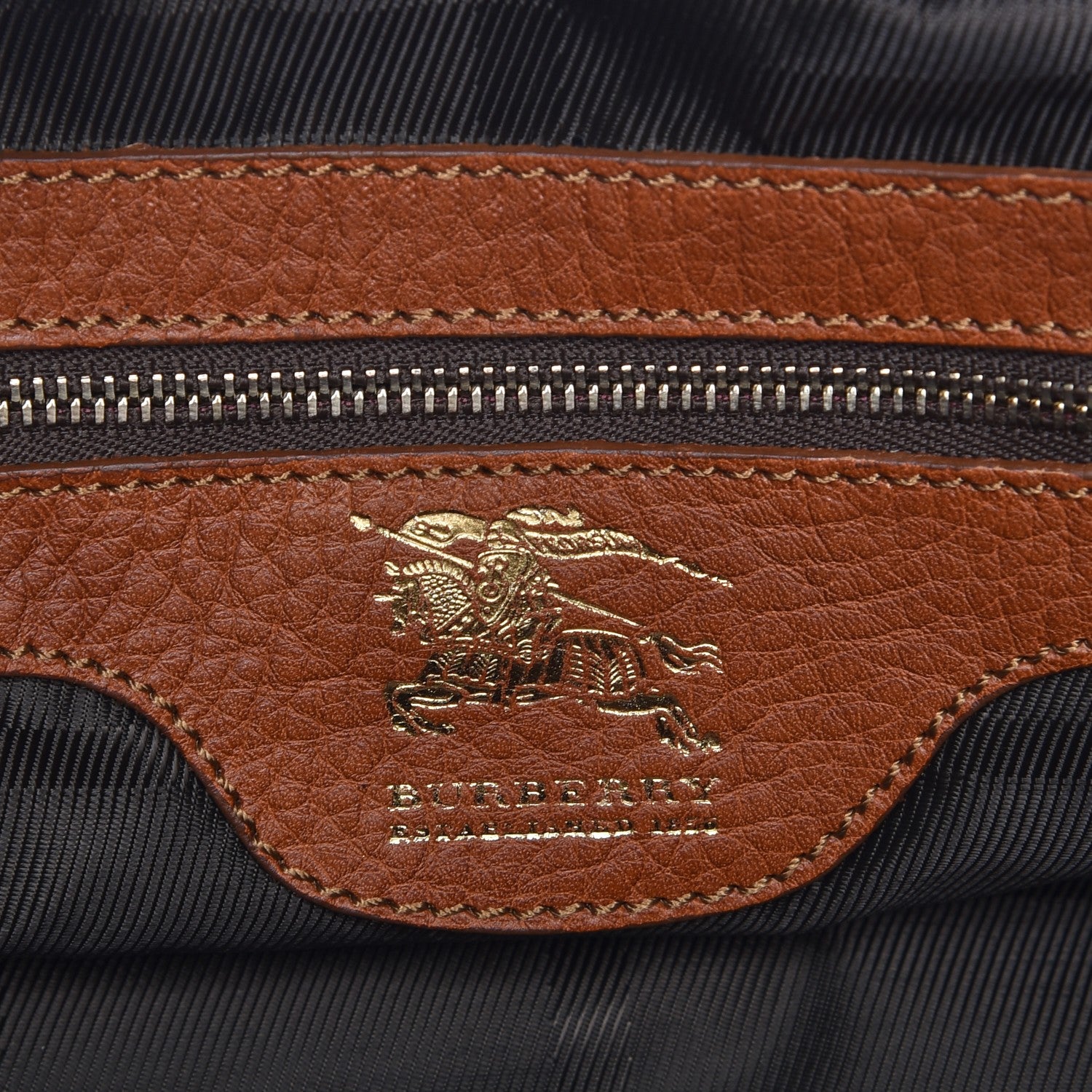 Burberry House Check Quilted Satchel Brown 6 of 9