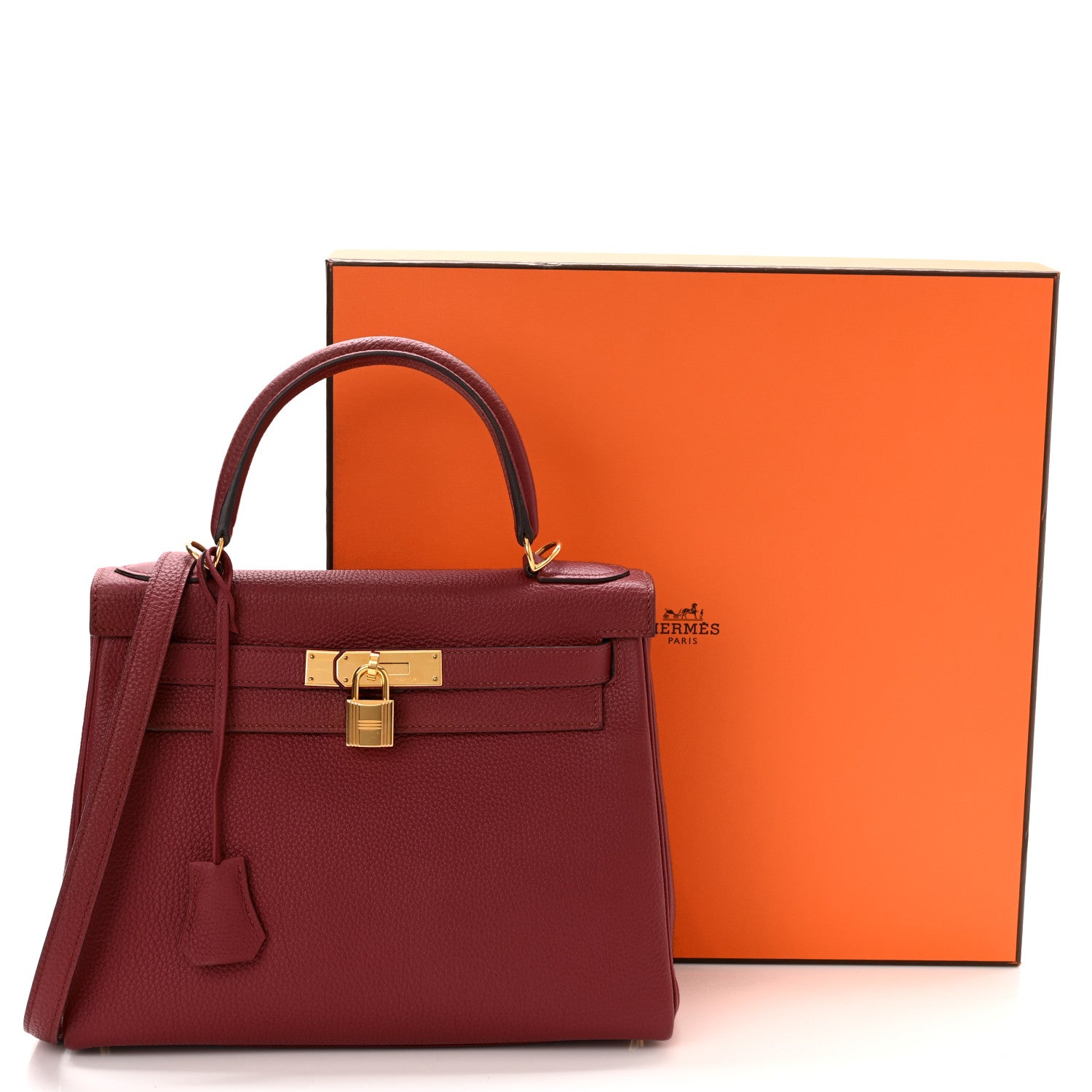 Hermes Togo Kelly Retourne 28 Rubis 16 of 16