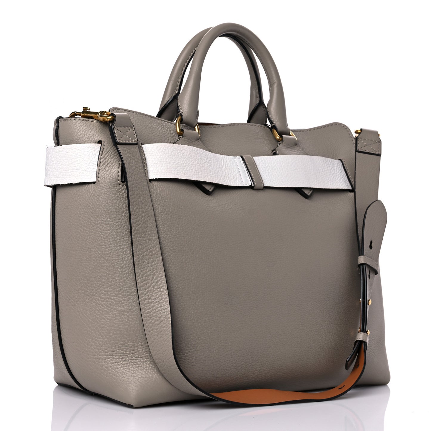 Soft Grain Calfskin Medium Belt Bag Mineral Grey