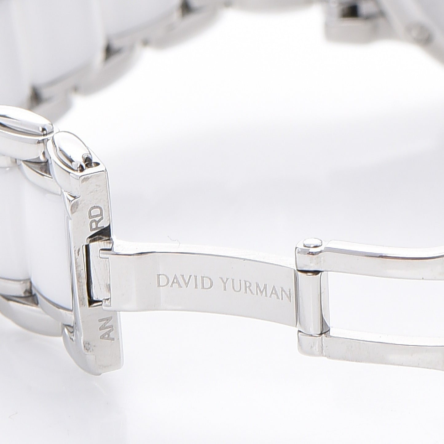 Stainless Steel Ceramic Diamond 30mm Classic Quartz Watch White