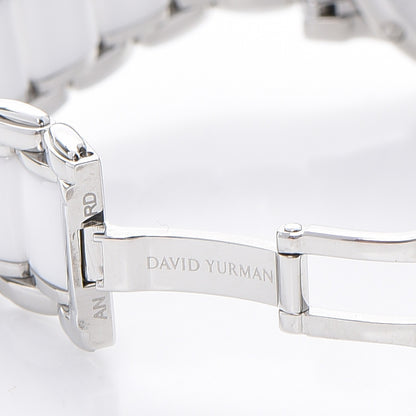David Yurman Stainless Steel Ceramic Diamond 30mm Classic Quartz Watch White 6 of 9