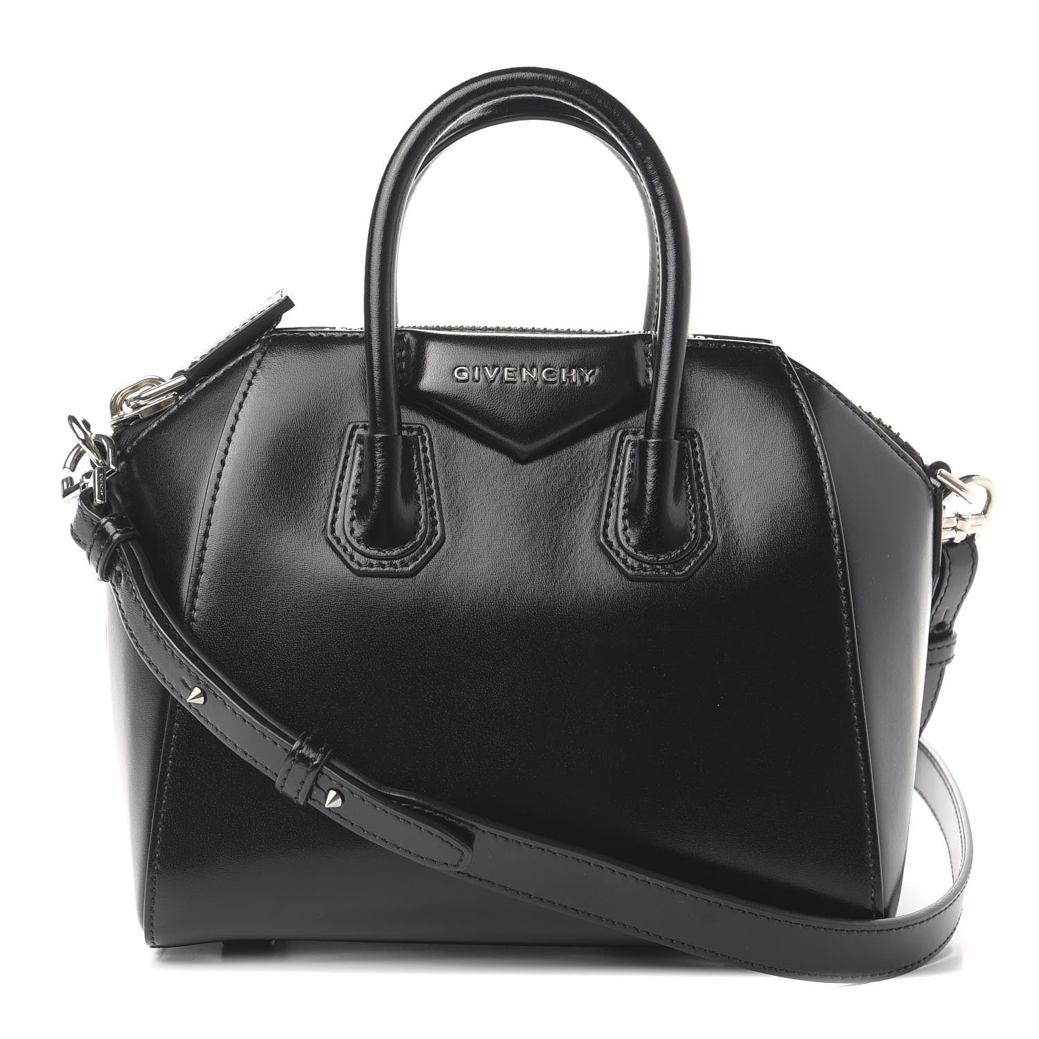 Givenchy Shiny Lord Calfskin Mini Antigona Black 1 of 11