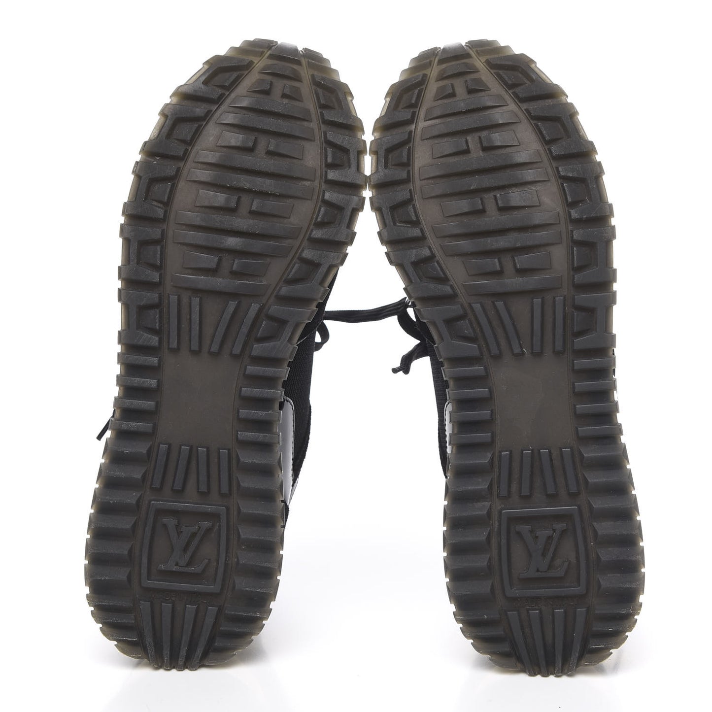 Suede Monogram Run Away Sneakers 36 Black