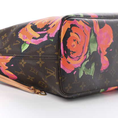 Louis Vuitton Monogram Roses Neverfull MM 8 of 14