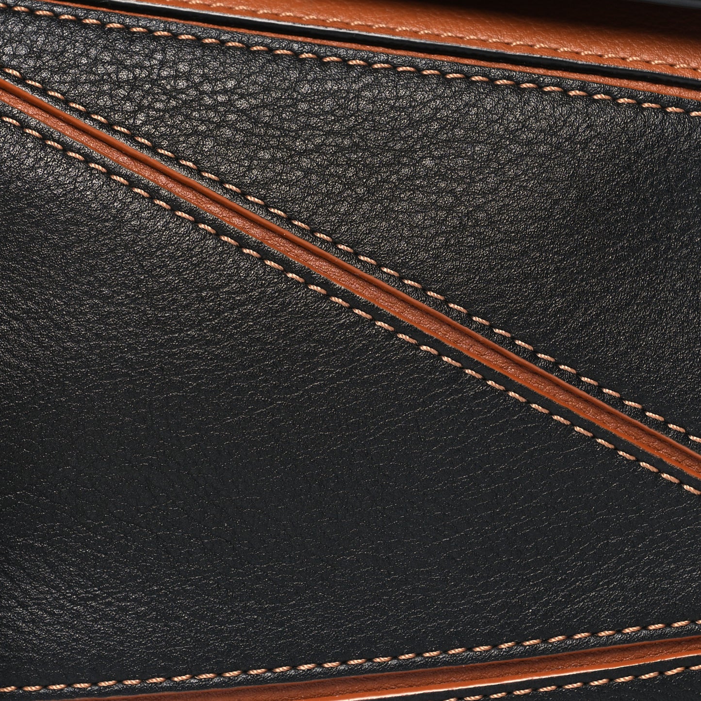 Calfskin Mini Puzzle Bag Tan Black
