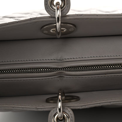 Christian Dior Lambskin Cannage XL Lady Dior Light Grey 11 of 11