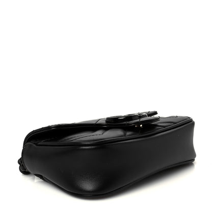 Gucci Calfskin Matelasse Monochrome GG Marmont Chain Belt Bag Black 4 of 10