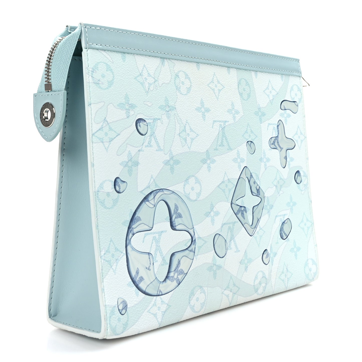 Monogram Aquagarden Pochette Voyage MM Crystal Blue