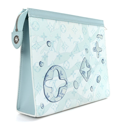 Louis Vuitton Monogram Aquagarden Pochette Voyage MM Crystal Blue 3 of 8