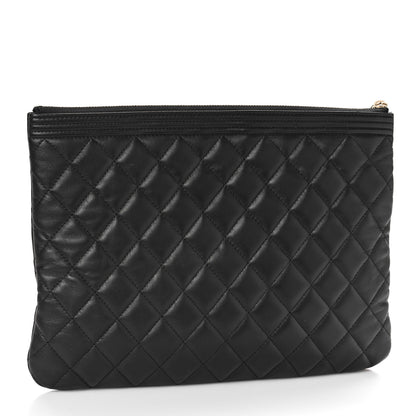 Chanel Caviar Quilted Medium Boy Cosmetic Case Black 3 of 9