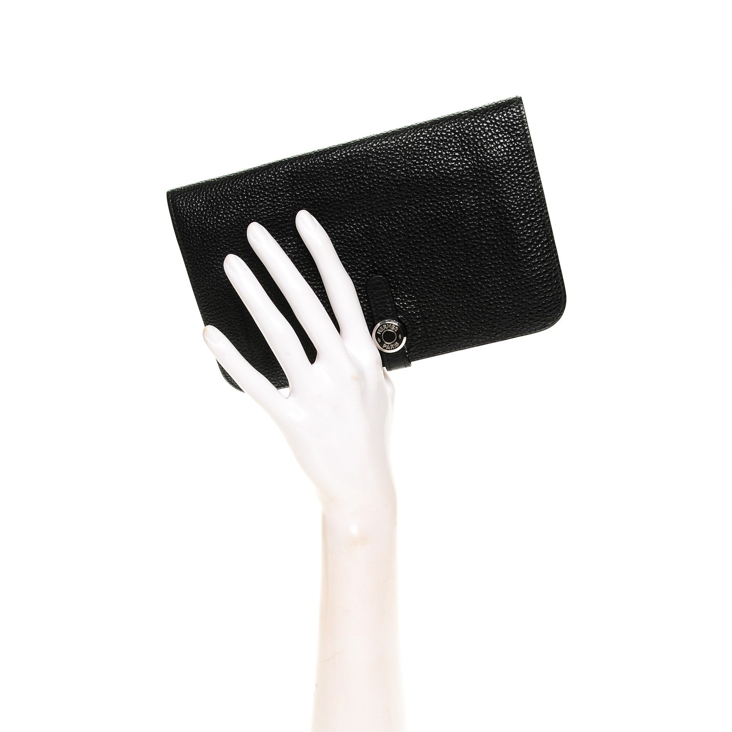 Hermes Togo Dogon Duo Wallet Black 2 of 7