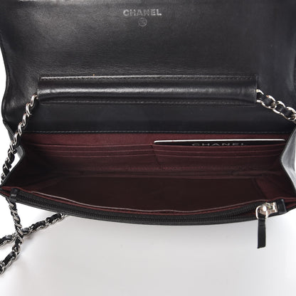 Chanel Lambskin Quilted Wallet On Chain WOC Black 5 of 8