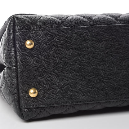 Chanel Caviar Quilted Small Coco Handle Flap Black 8 of 10