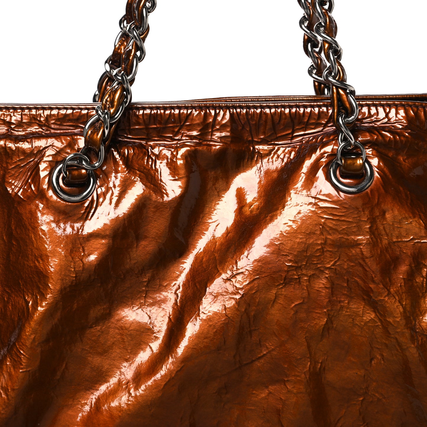 Patent Bonbons Shopper Tote Bronze