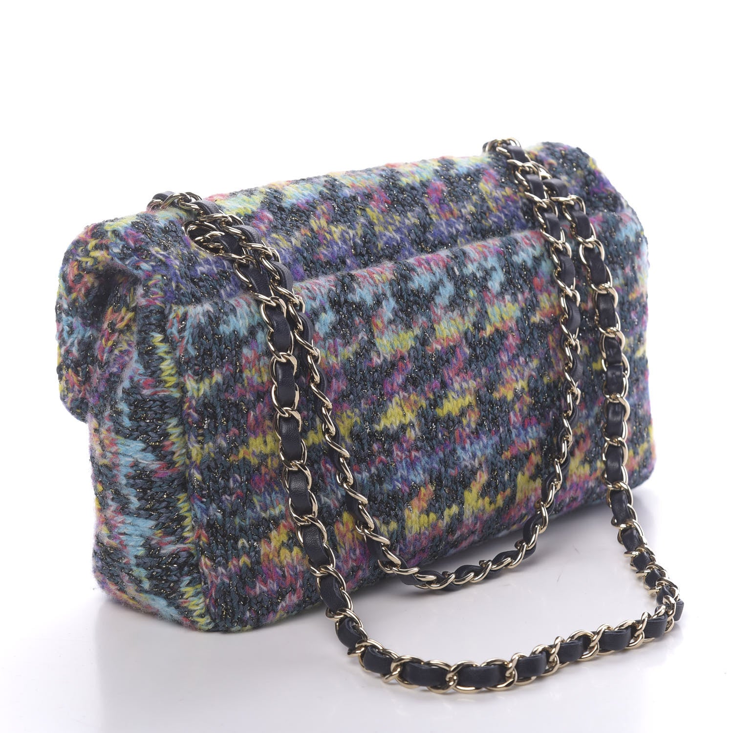 Chanel Knit Medium Single Flap Multicolor 3 of 11