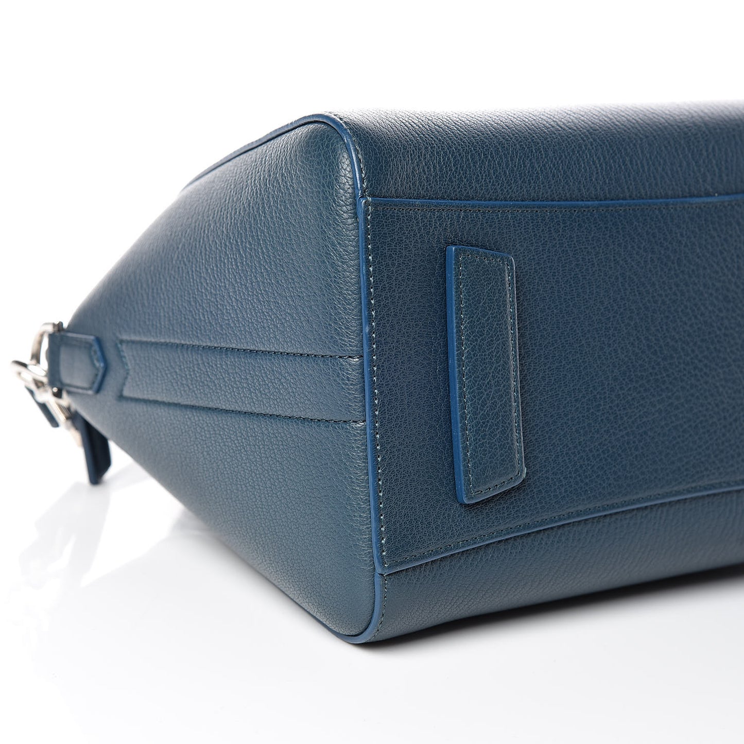 Sugar Goatskin Small Antigona Peacock Blue