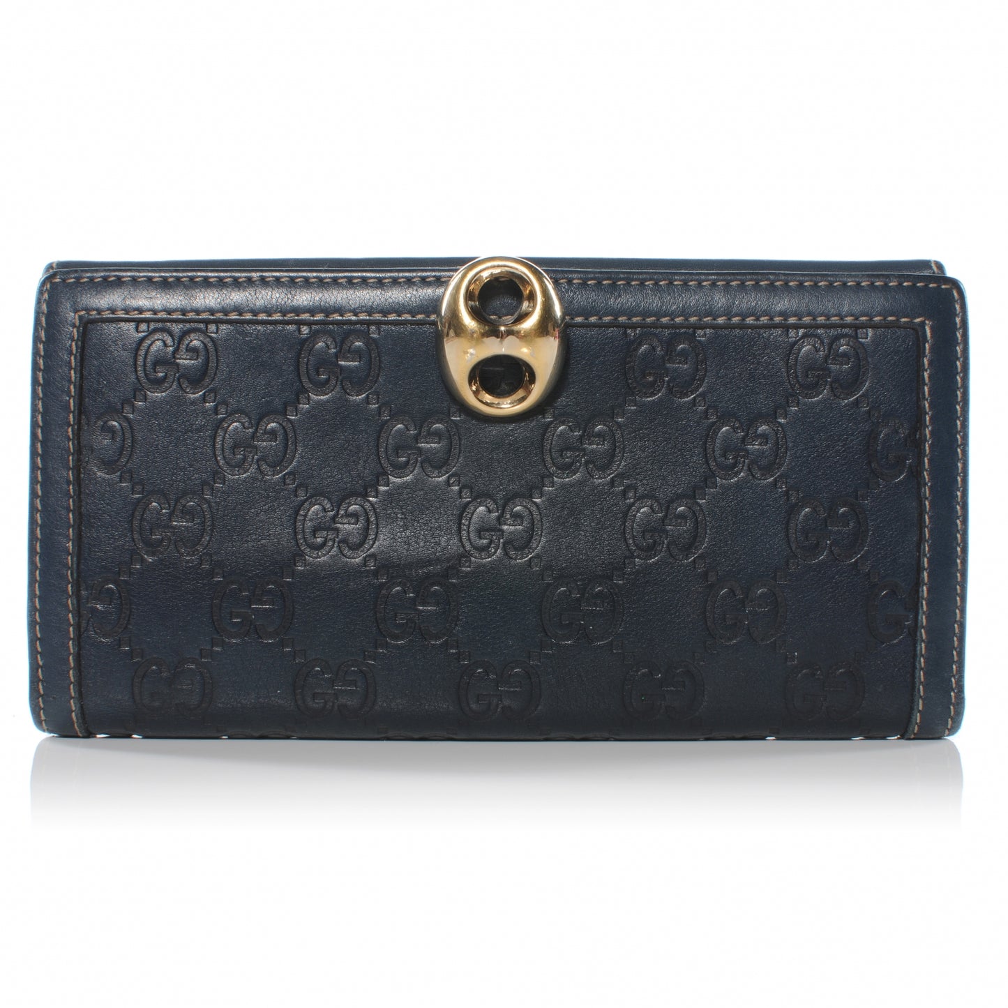 Guccissima Wave Continental Wallet Blue