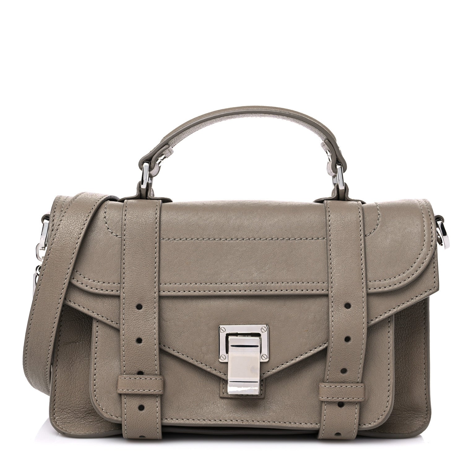 Proenza Schouler Lambskin Tiny PS1 Satchel Dove Grey 1 of 11