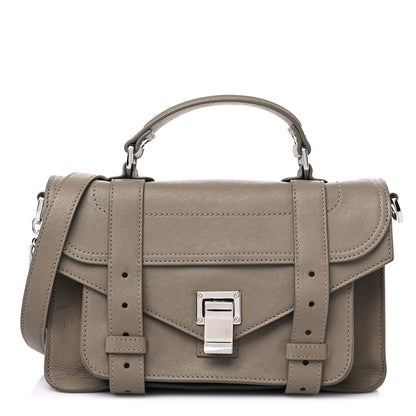Proenza Schouler Lambskin Tiny PS1 Satchel Dove Grey 1 of 11