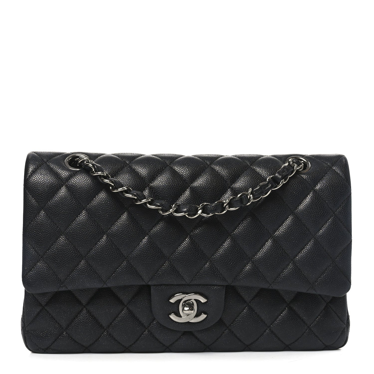 Chanel Iridescent Caviar Quilted Medium Double Flap Black 1 of 10