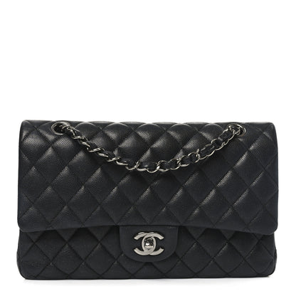 Chanel Iridescent Caviar Quilted Medium Double Flap Black 1 of 10