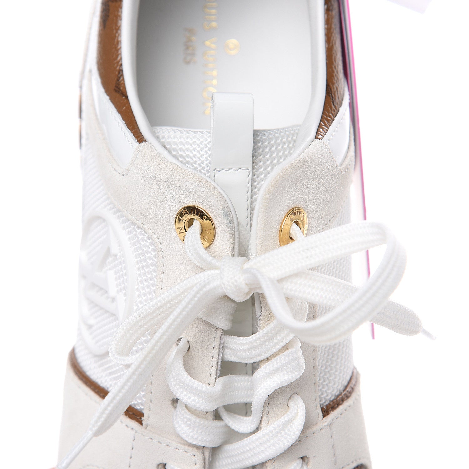Louis Vuitton Suede Reverse Monogram Run Away Sneakers 40 White 8 of 8