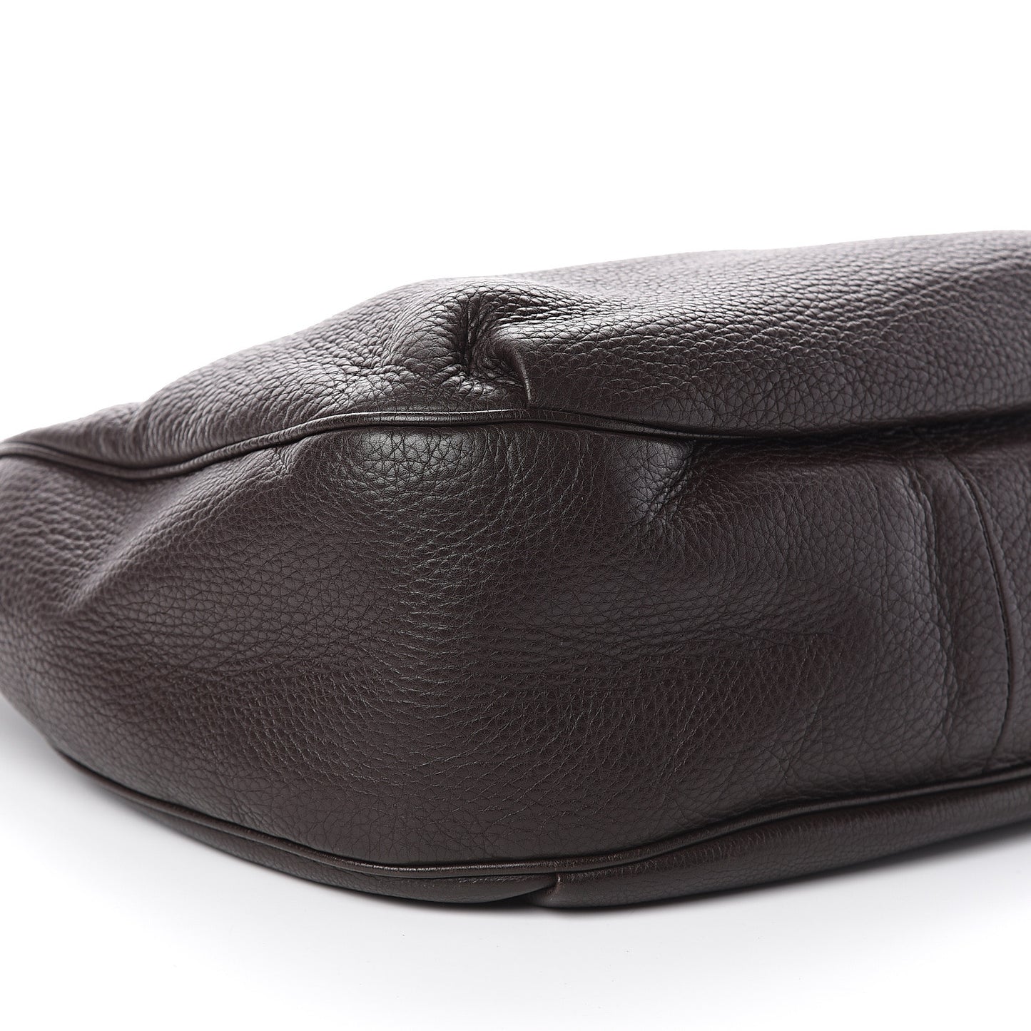 Calfskin Web Medium Dressage Hobo Coffee Brown